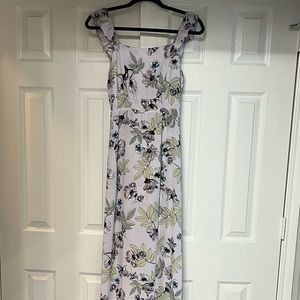 Floral maxi dress- built in jumpsuit shorts